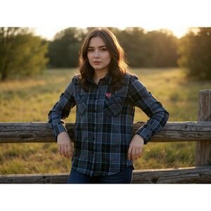 DIXXON Flannel Company Womens Plaid Button Up Long Sleeve Sz S Ready Gunner